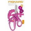 Nožnice, školské, 13 cm, FISKARS Glitter Kids, ružová