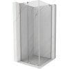 Mexen Velar L, sprchový kút s posuvnými dverami 120 x 120 cm, 8mm číre sklo, brúsená oceľ, 871-120-120-03-97