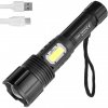 LED Baterka X-Balog P50 USB Zoom (Výkonné svietidlo so svietivosťou 100 lúmenov, napájacia batéria súčasťou balenia)