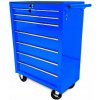Dielenský vozík, skrinka na náradie so zásuvkami 7 ZVÝŠENÝ, modrá farba