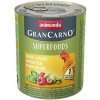 GRANCARNO Superfoods kuracie mäso, špenát, maliny, tekvicové semienka 800 g pre psy
