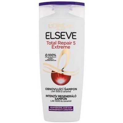 L'Oréal Paris Elseve Total Repair 5 Extreme Shampoo 250 ml obnovující šampon pro velmi poškozené suché vlasy pro ženy
