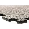 Čierno-bielo-šedá tlmiaca dvojvrstvová antivibračná podlahová guma (doska) FLOMA Sandwich - dĺžka 200 cm, šírka 100 cm, výška 1,5 cm