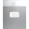 Sollux Lighting Závesné svietidlo Otto, 1x biele textilné tienidlo, (biele sklo), (fi 50 cm)