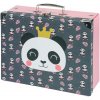 BAAGL - Skladací školský kufrík Panda s kovaním