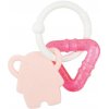 NATTOU Hryzačka silikónová s chladiacou časťou bez BPA ružový sloník