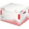 Esselte Archívna krabica Speedbox so sklápacím vekom biela/červená 392 × 301 × 334 mm