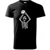 Basketbal kostra - Tričko extra veľké (5-8XL) - 5XL ( Čierna )