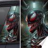 NÁLEPKA na stĺpik Dvere Auto Cudzie STRAŠNÉ MONŠTRUM 50x30