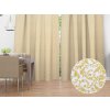 Biante Saténový záves LUP-503 Zlatý zámocký vzor na krémovo bielom 140x180 cm