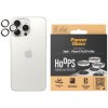 PanzerGlass Hoops - Chránič na objektiv pro mobilní telefon - bílý kov - pro Apple iPhone 15 Pro, 15 Pro Max