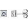 SOFIA strieborné náušnice zirkónové štvorce SJ150910.200+SJ150910.200