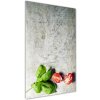 Vertikálny foto obraz sklo tvrdené Paradajky a bazalka 50x100 cm