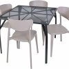 ROJAPLAST Set záhradného nábytku ZWMT-90 záhradný stôl 1 + 4 záhradné stoličky MARE