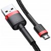 Baseus CAMKLF-B91 USB-A (M) - Micro-USB (M), 1m, černo-červený