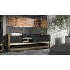 Cama RTV PORTO 3D skříňka 190x38x50 dub/černá