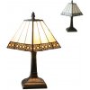 PREZENT 92 Stolná lampa TIFFANY TABLE, 1xE14/40W, KOV/SKLO, ANTIQUE BROWN/TIFFANY
