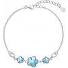 Evolution Group Stříbrný náramek s krystaly Swarovski Blue 33112.3