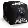 Sablio Taburet Kocka BLACK PANTHER z profilu Černý: 40x40x40 cm