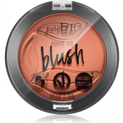 puroBIO Cosmetics Long-lasting Blush dlhotrvajúca lícenka odtieň 02 Matte Coral Pink 5,2 g
