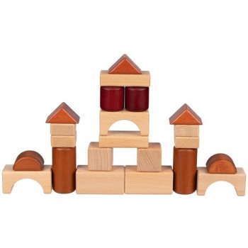 Goki drevené stavebné kocky prírodné