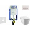 GEBERIT - Kombifix Modul na závesné WC s tlačidlom Sigma50, alpská biela + Tece One - sprchovacia toaleta a doska, Rimless, SoftClose 110.302.00.5 NT8