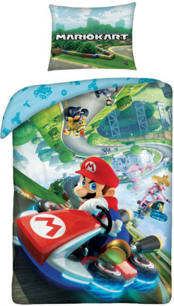 Halantex bavlna obliečky Super Mario Kart Nintendo 70x90 140x200