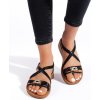 Shelvt Black women's sandals with thick soles Other 38 Shelvt 0000296583188