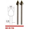 Stopkové frézy kvapka 6.0mm PROXXON 28724 (Stopkové frézy 28724)