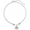 Linda's Jewelry Náramok na nohu Mušlička s kryštálmi chirurgická oceľ INR228 +Darčeková krabička zdarma