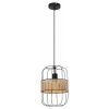 RABALUX 5283 Indiana závesné svietidlo D220mm 1xE27 matná čierna, prírodná