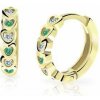 Cutie Jewellery Zlaté detské náušnice krúžky C3339Z-Green
