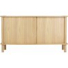 Komoda z dubového dreva s posuvnými dverami v prírodnej farbe 135x73,5x48 cm Italic – UMAGE