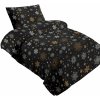 Jahu Obliečky mikroflanel Magic Black Varianta: Súčasťou je ľanové plátno z mikroflanelu Magic Black 140x200, 70x90 cm