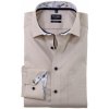 Pánska béžová košeľa Luxor OLYMP modern fit predĺžený rukáv Veľkosť: 45 (XXL)