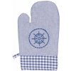 Forbyt Kuchynská chňapka Srdiečko a Káro modrá 18 x 28 cm