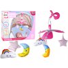 LEAN TOYS Detský kolotoč do postieľky Sound Sky Pink