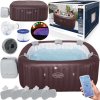 Bestway Lay-z-Spa Maldives Air WiFi aplikácia s LED svetlom pre 7 osôb, hnedá