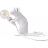 Lampa Mouse sediaca s USB zásuvkou biela
