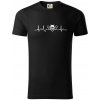 EKG včela - Tričko z organickej bavlny - 3XL ( Čierna )