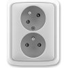 ABB, s.r.o. Tango - 5513A-C02357 S - Zásuvka dvojnásobná, natočená dutina; šedá