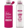 Nutrend Skleněná láhev s termoobalem 500ml - růžová