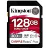 Kingston 128GB SDXC React Plus UHS-II U3 V90 300/260MB/s