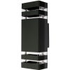 Záhradné nástenné svietidlo Double top down VELA II LED 2x GU10 Black IP54