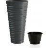 Kvetináč SAND SLIM antracit 29,6cm