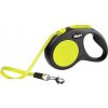 Flexi New NEON 5 m Black Yellow Dog Re