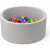 Suchý bazén s loptičkami 90x40 cm AGA DS5948 - sivý