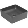 Comad Keramické umývadlo na dosku Slim 37 cm šedé