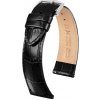 HIRSCH 03427050-2-22 - Louisianalook L - Kožený remienok na hodinky 22 mm čierny