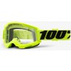 100% okuliare STRATA 2 Fluo Yellow clear
